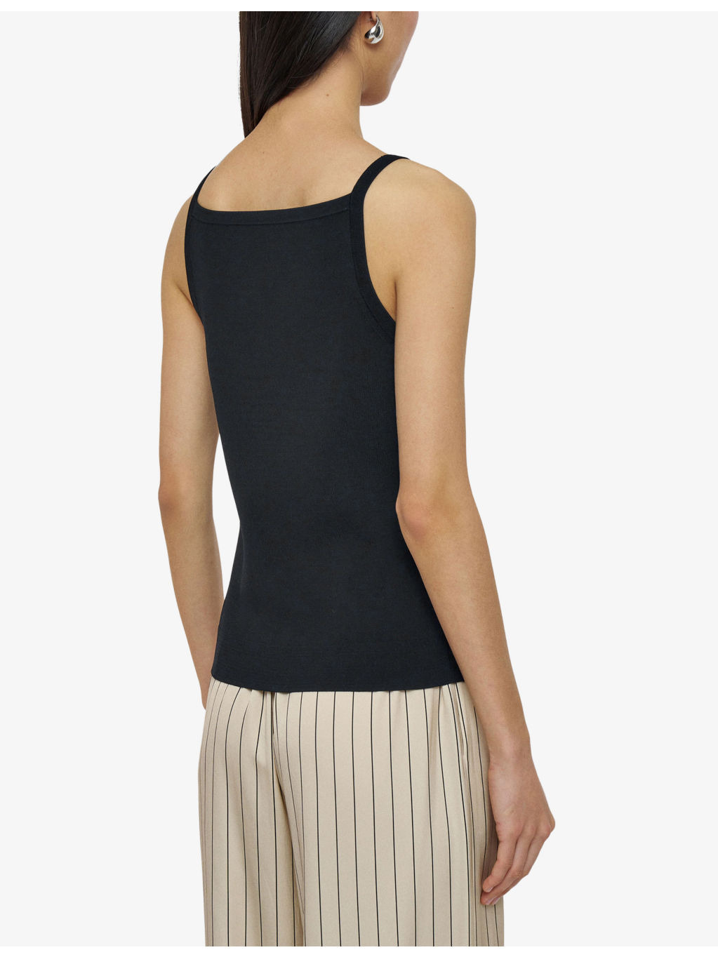 Square-Neck Slim-Fit Stretch-Knit Vest - 4