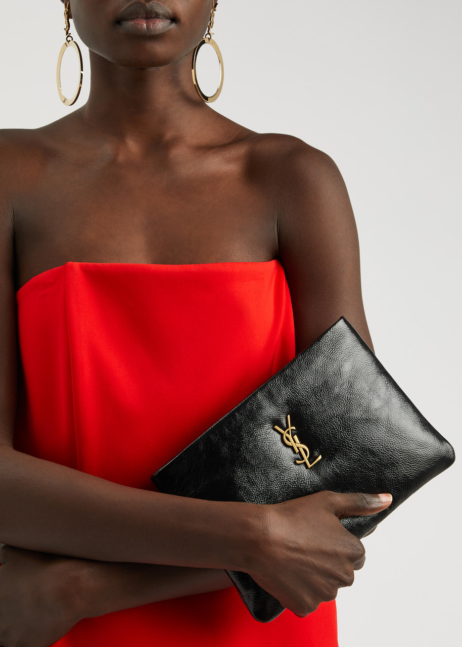 Saint Laurent Calypso Small Patent Leather Pouch - 5