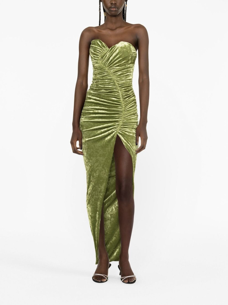 ALEXANDRE VAUTHIER velvet gathered strapless dress outlook