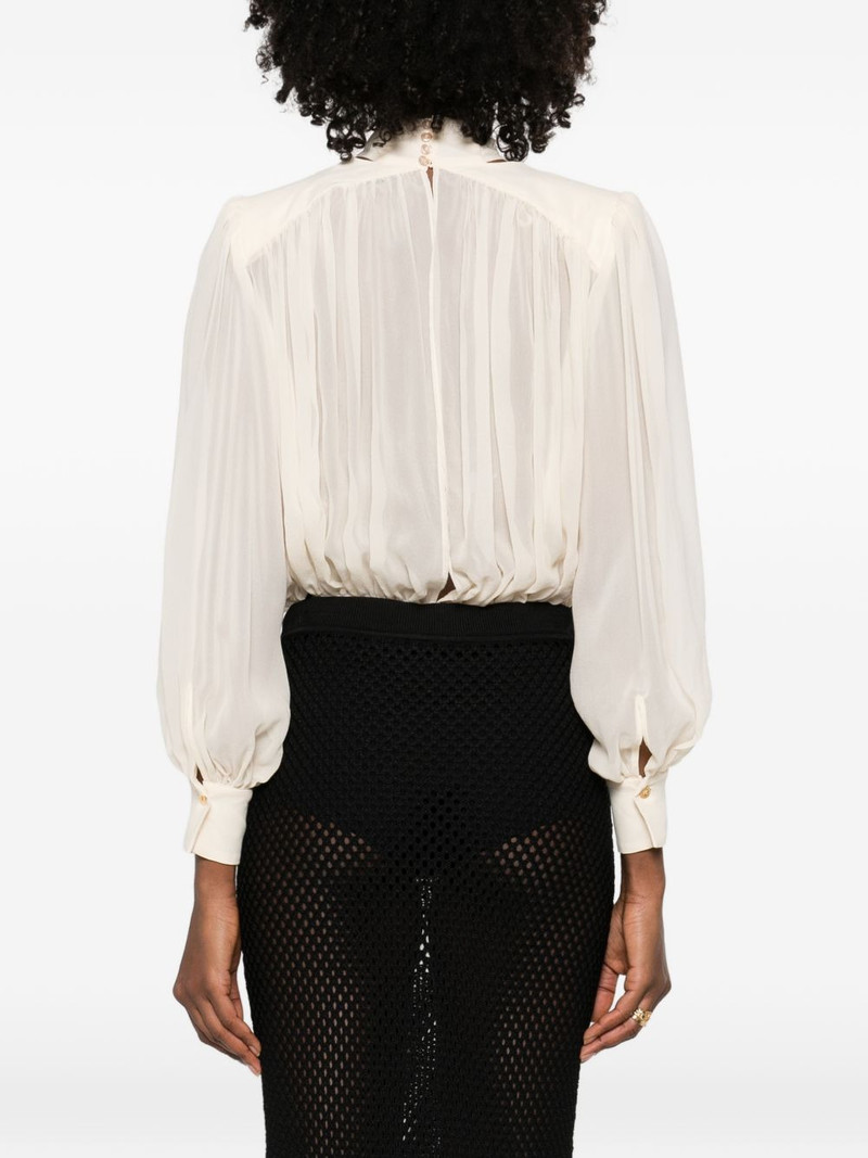 tie-detail pleated top 4