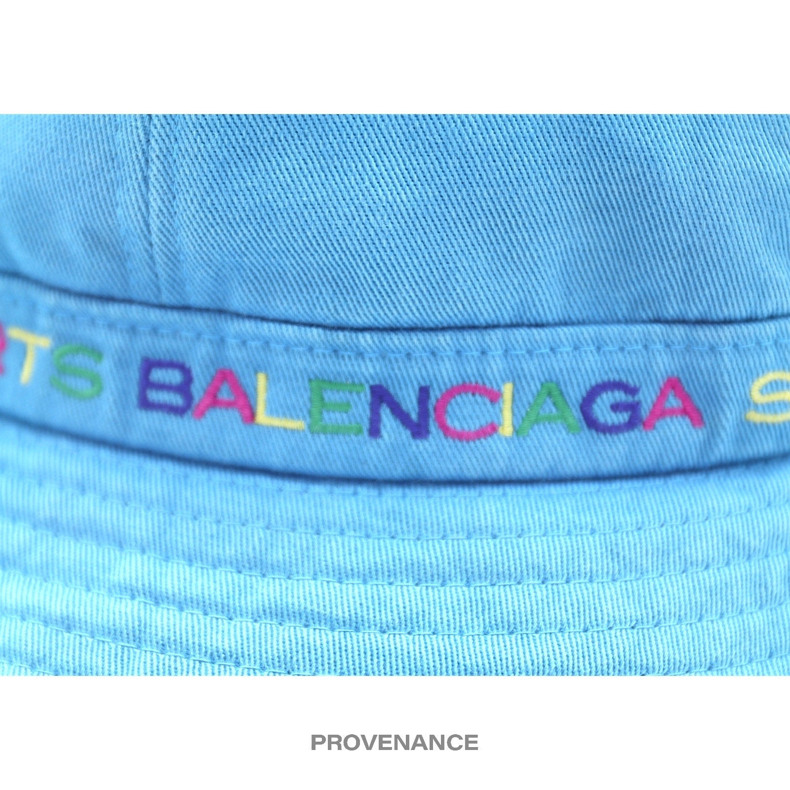 Balenciaga Sports Bucket Hat - Blue Rainbow Multicolor L - 3