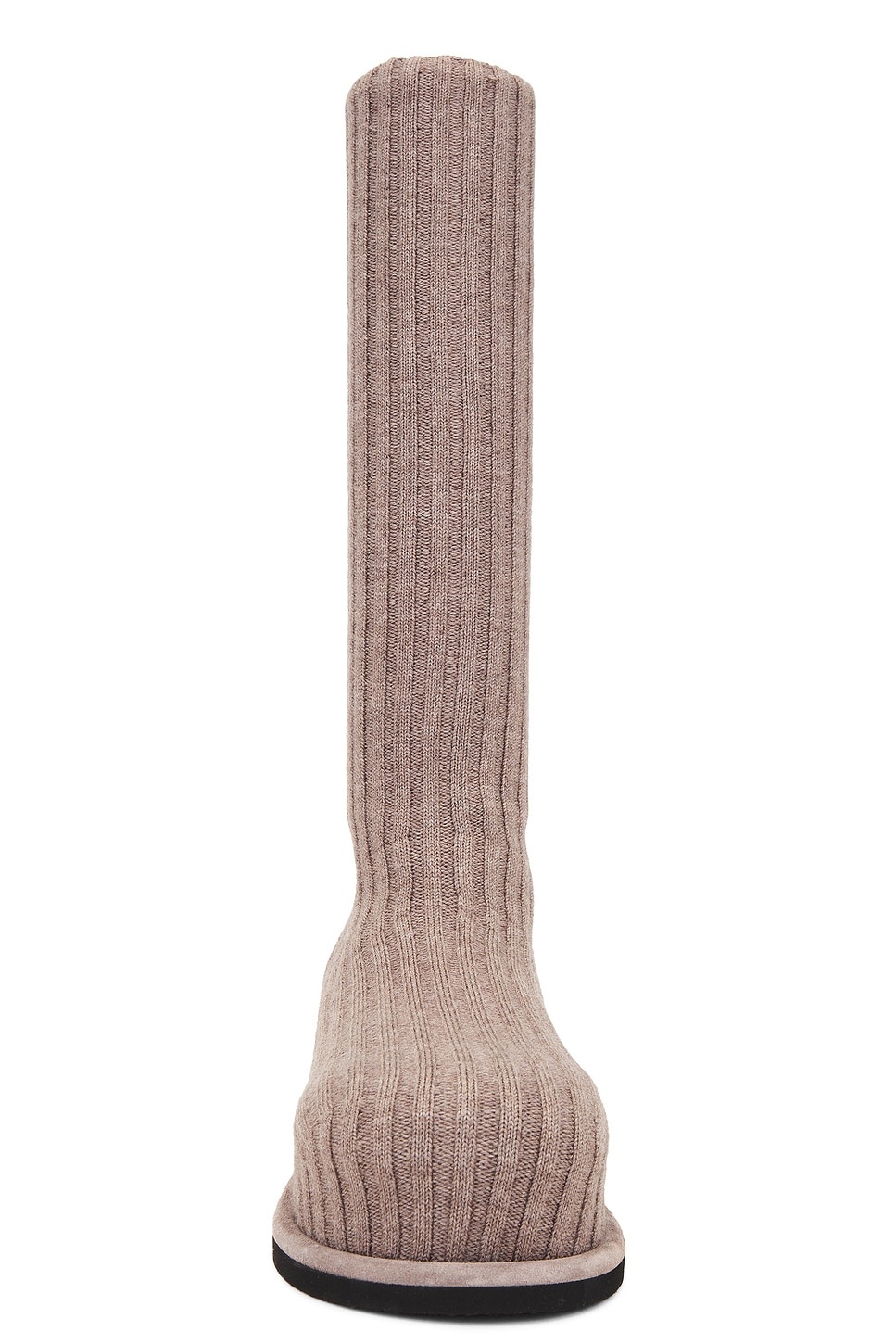 Veneda Stretch Fuzzy Knit Boot In Taupe - 4