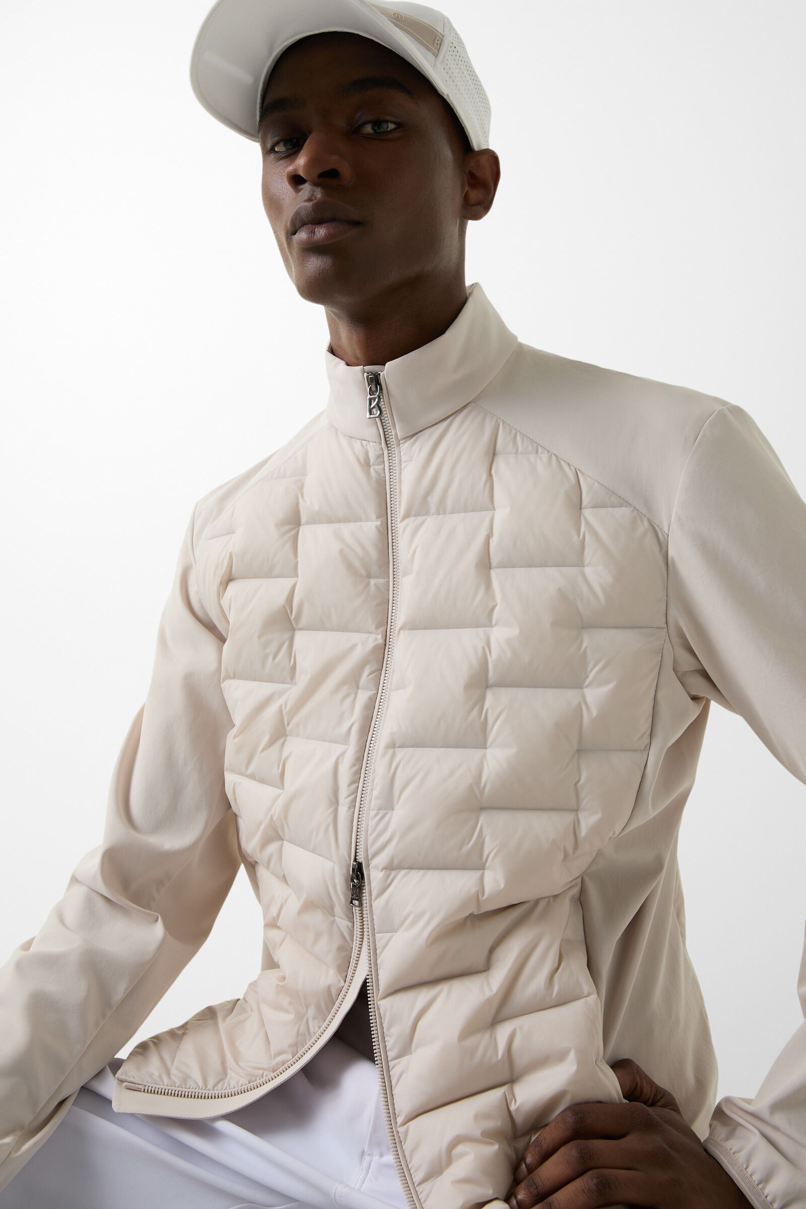 Dardan hybrid down jacket in Sand - 7
