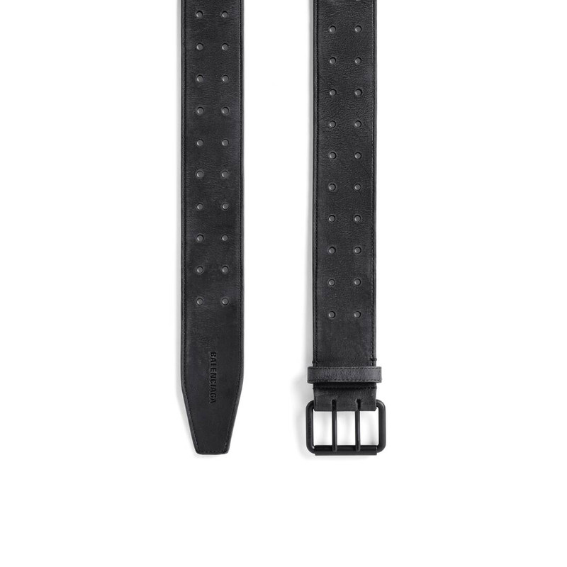 Men's Double Holes Belt  in Black 1