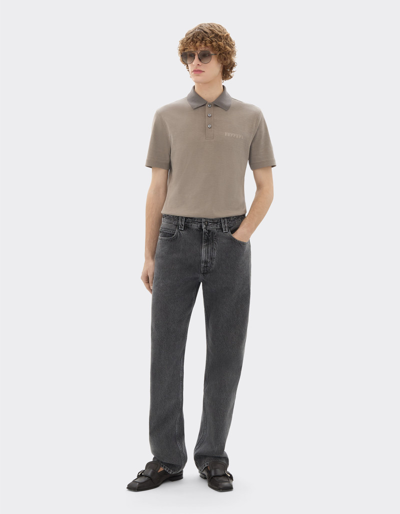 Ferrari Cotton polo shirt with Ferrari logo outlook