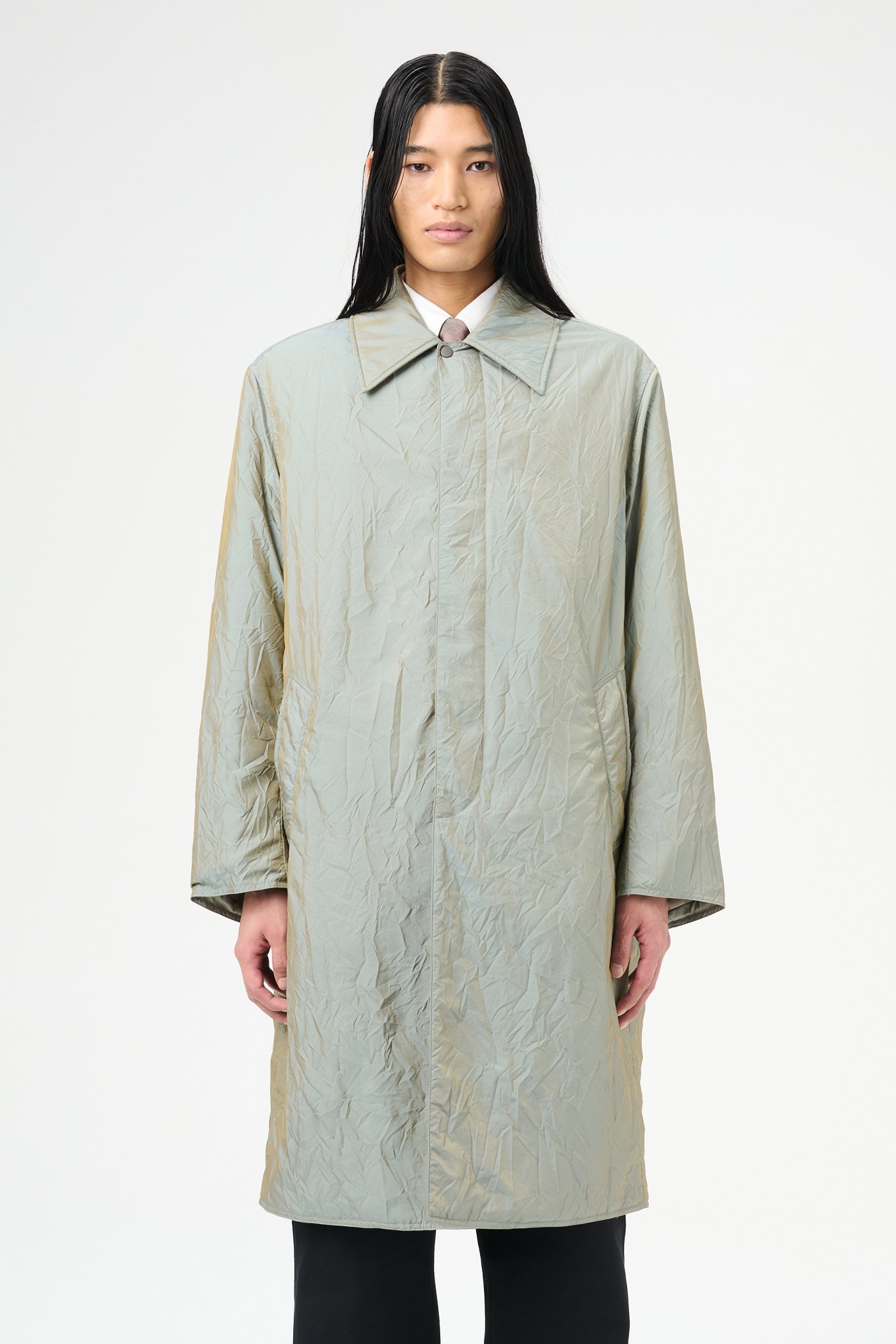 Blithe Coat Shining Olive Crinkle Solaro - 3