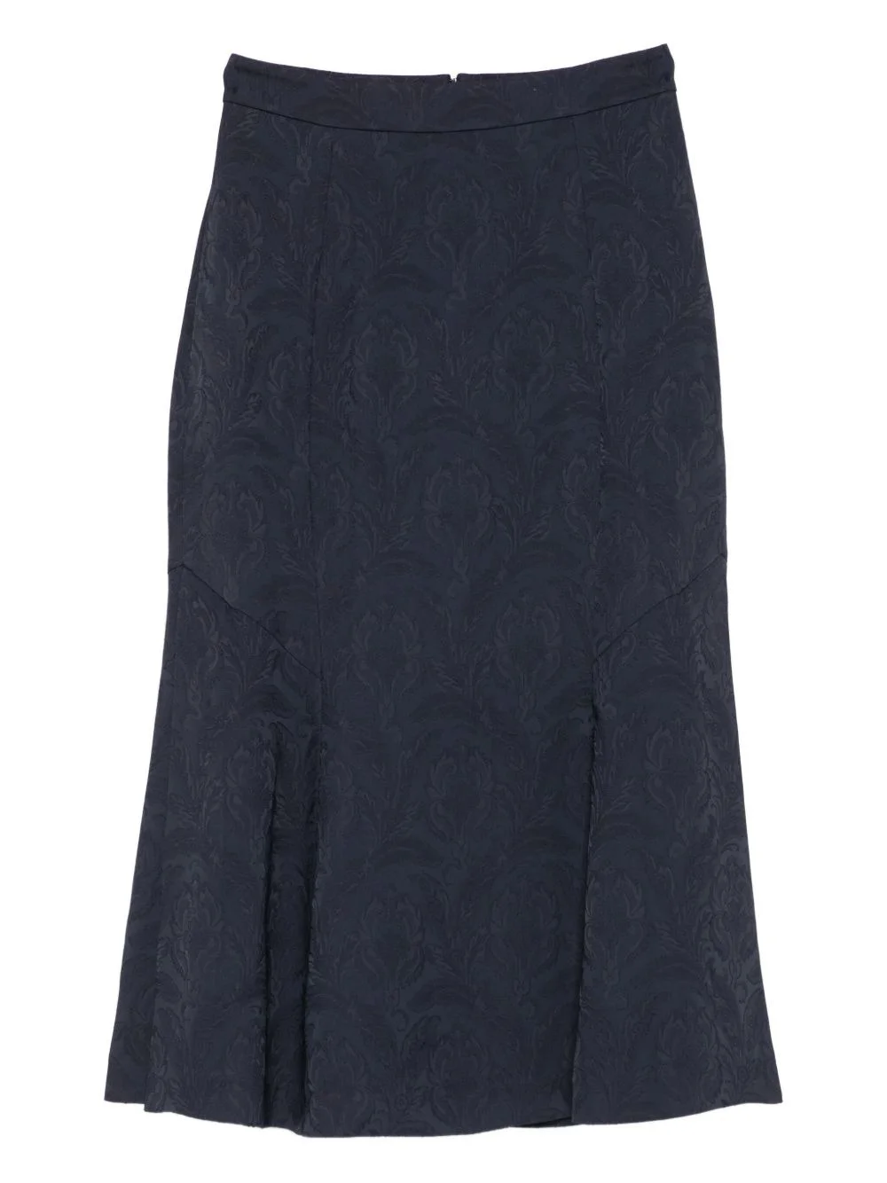 damask-pattern midi skirt - 1