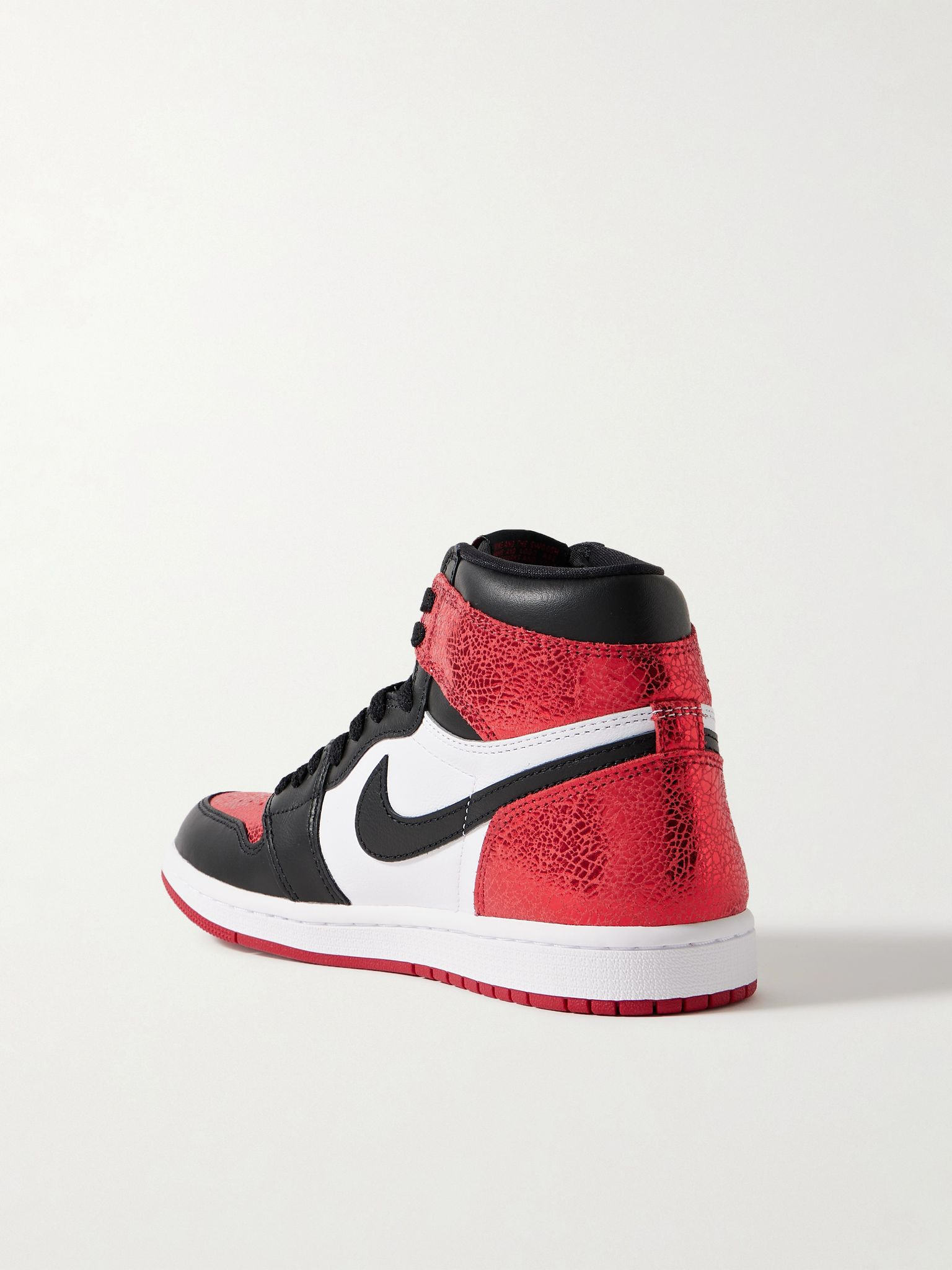 Air Jordan 1 Retro metallic leather high-top sneakers Red - 3