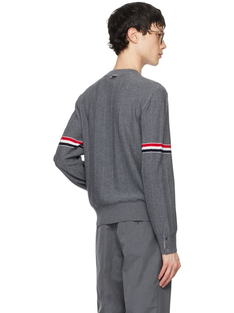 Gray Pinched Seam Sweater 3