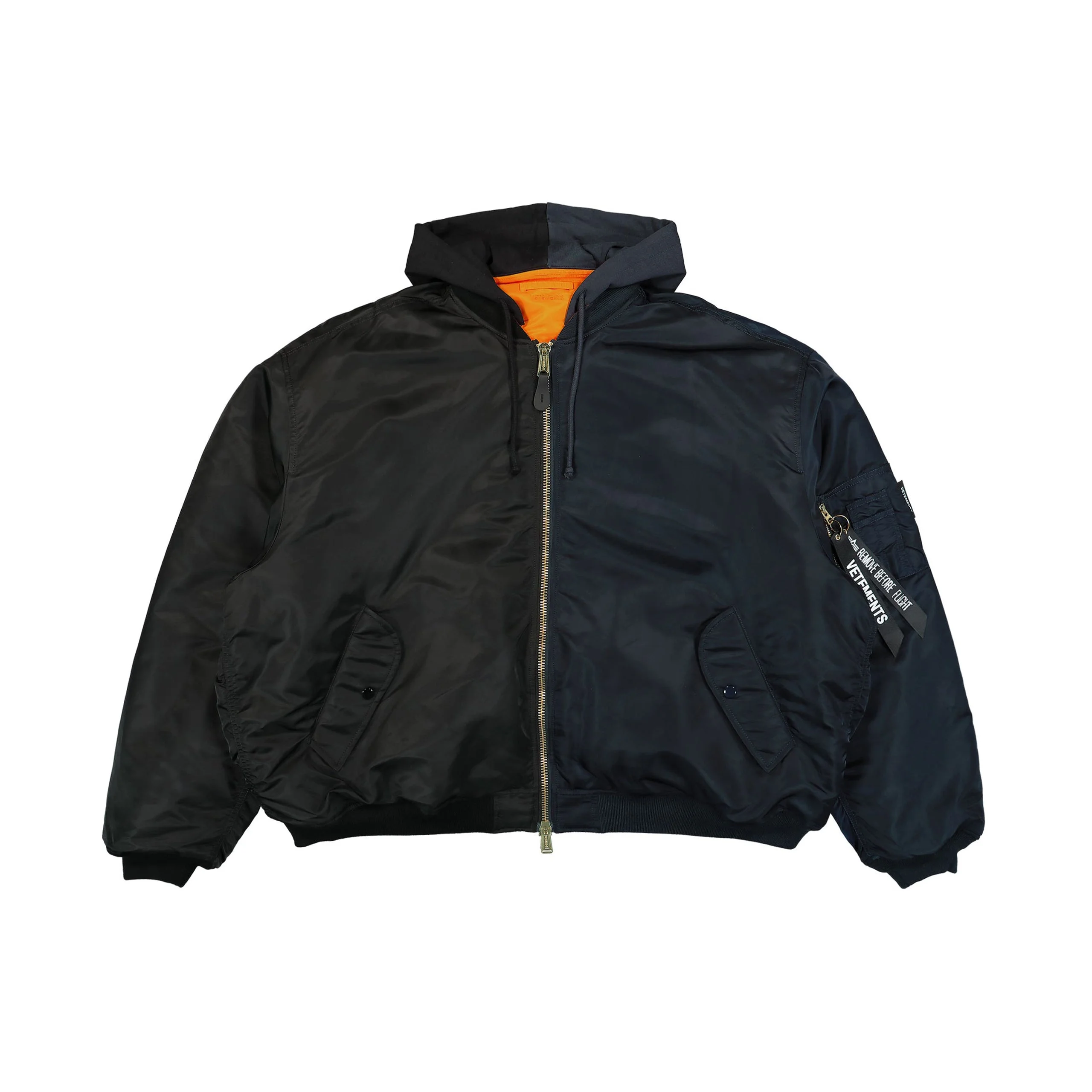 SPLIT HOODED BOMBER JACKET - 1