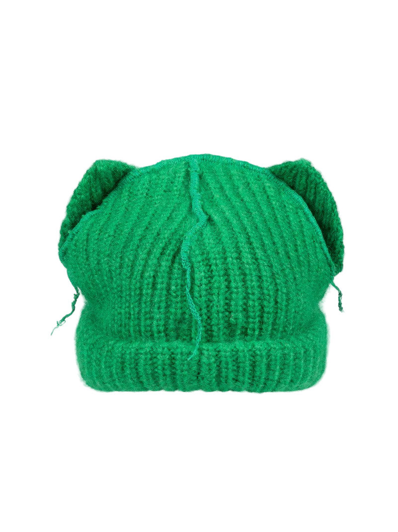 CHARLES JEFFREY LOVERBOY MOHAIR CHUNKY EARS BEANIE (GREEN) outlook
