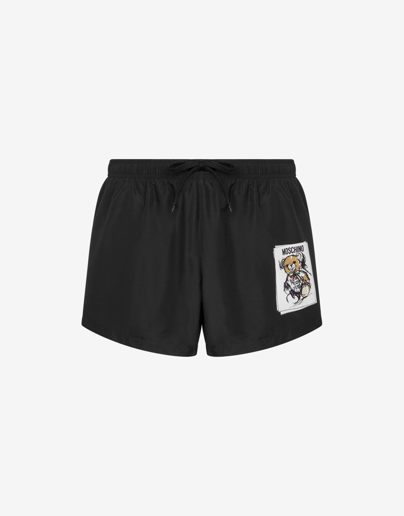 SWIM TRUNKS WITH TEDDY BEAR PATCH 1