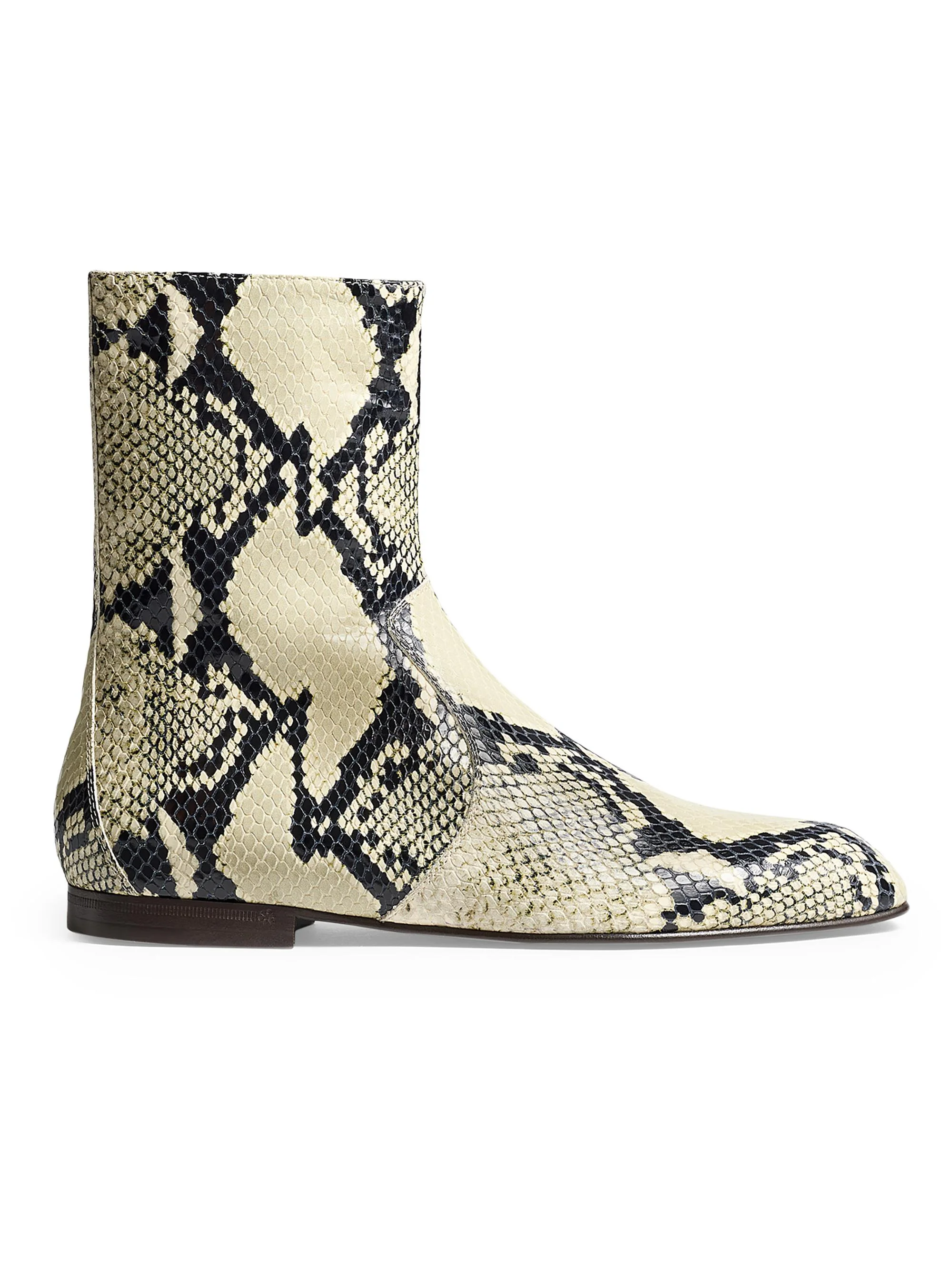 Women's Colt Snake-Print Leather Ankle Boots - Natural - 1