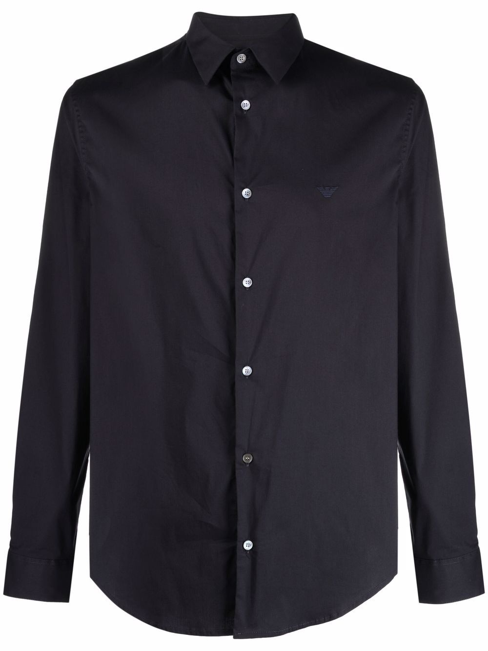 logo-patch longsleeved shirt - 1