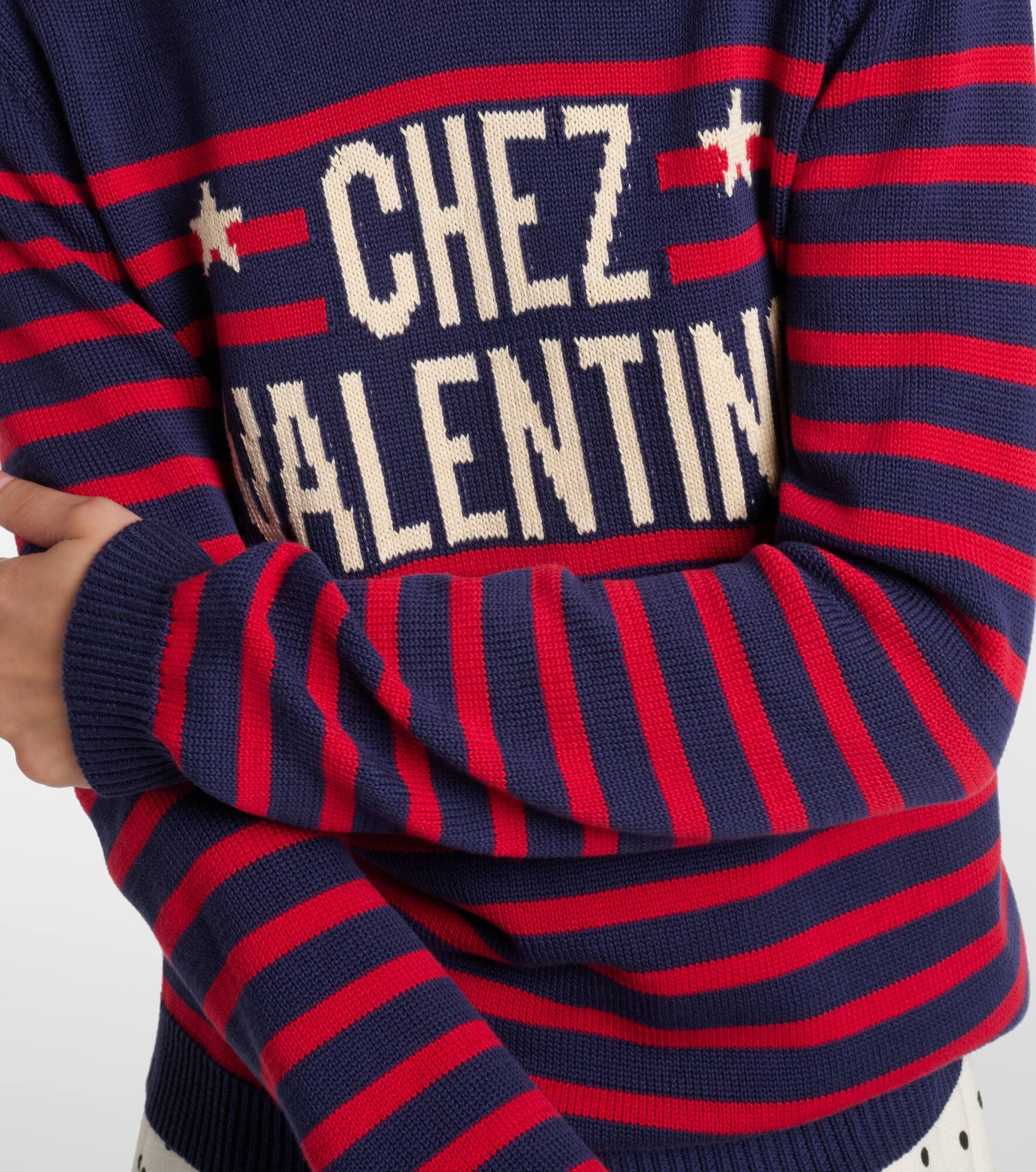Chez Valentino striped cotton sweater - 5