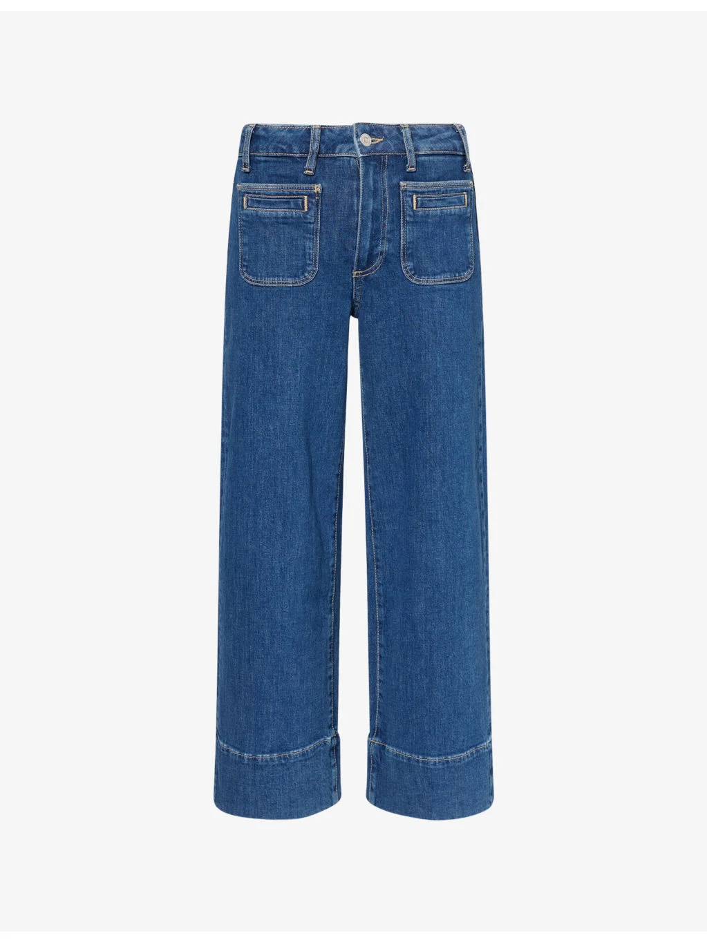 Anessa High-Rise Wide-Leg Denim Jeans - 1