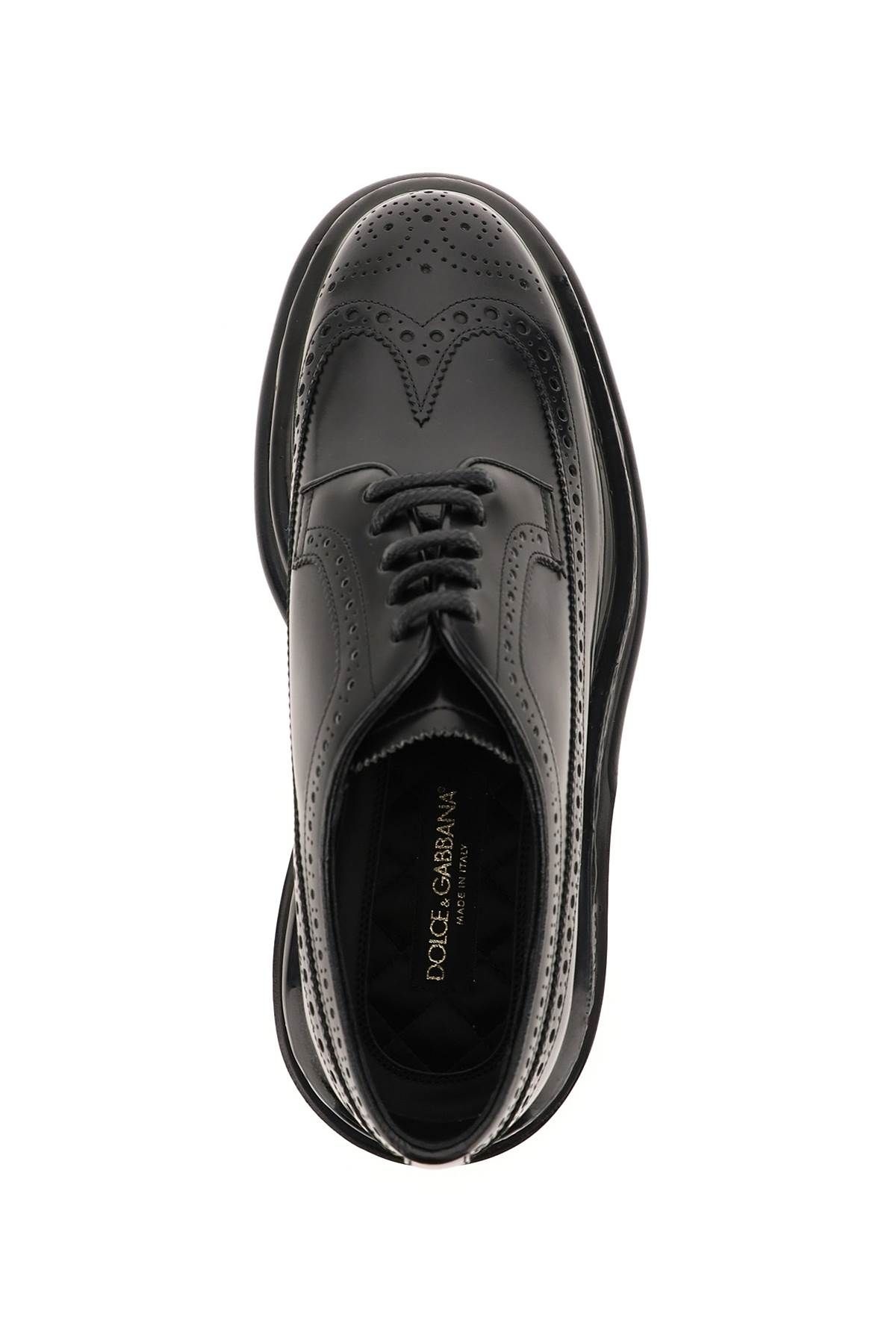 BRUSHED LEATHER DERBY SHOES - 3