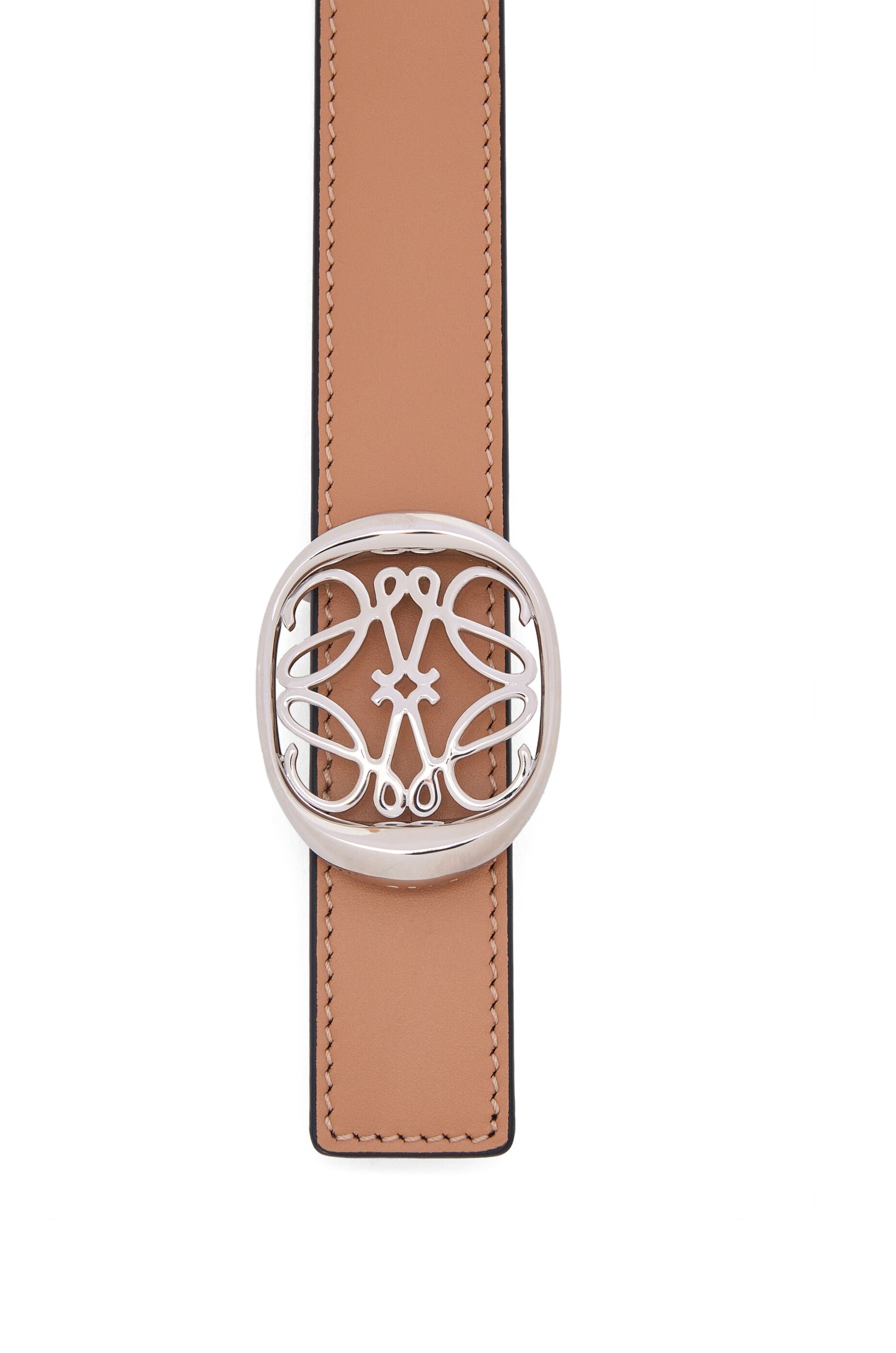 Reversible Anagram Ellipse belt in smooth calfskin - 3
