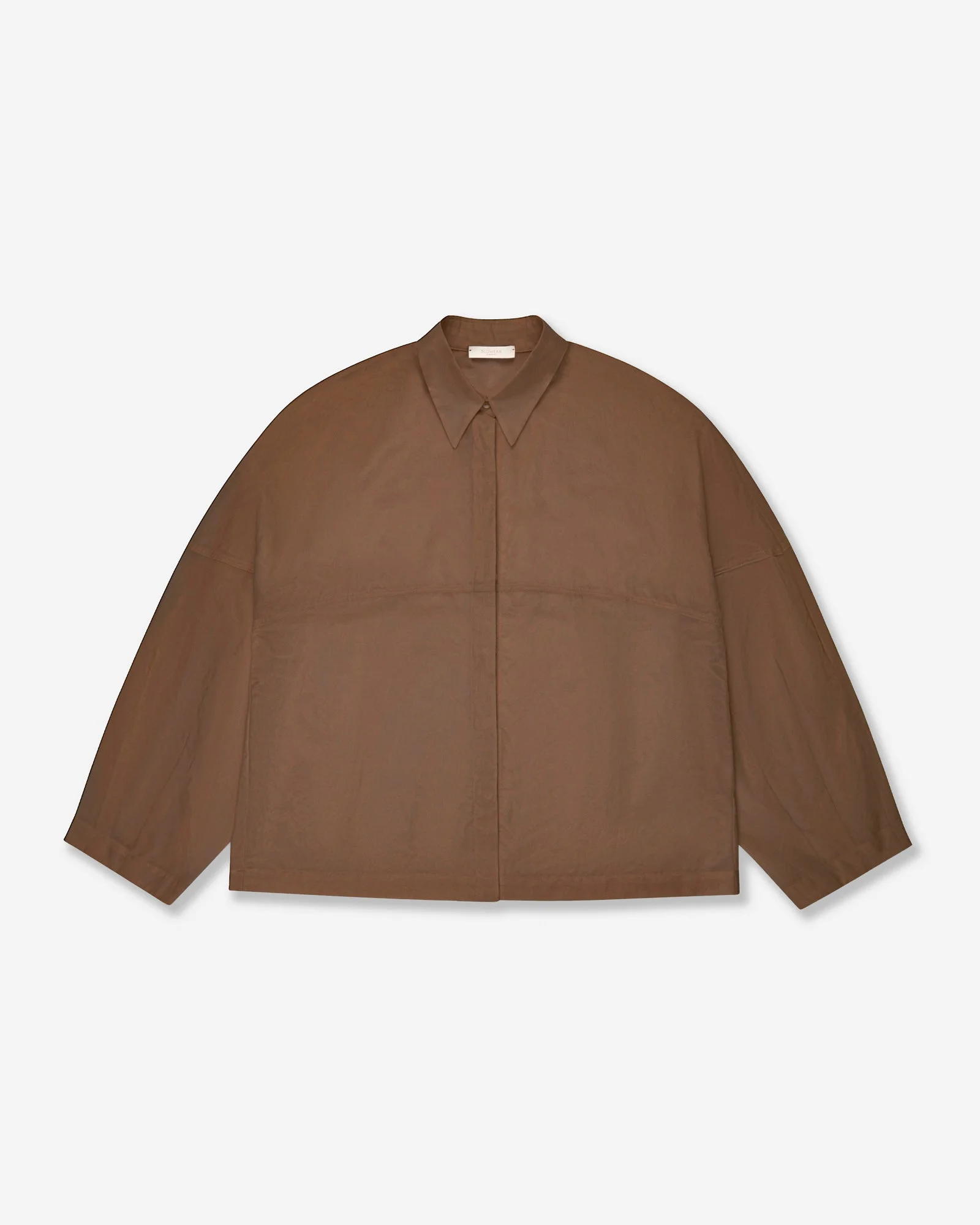 Wide fit shirt in silk and cotton muslin - 1