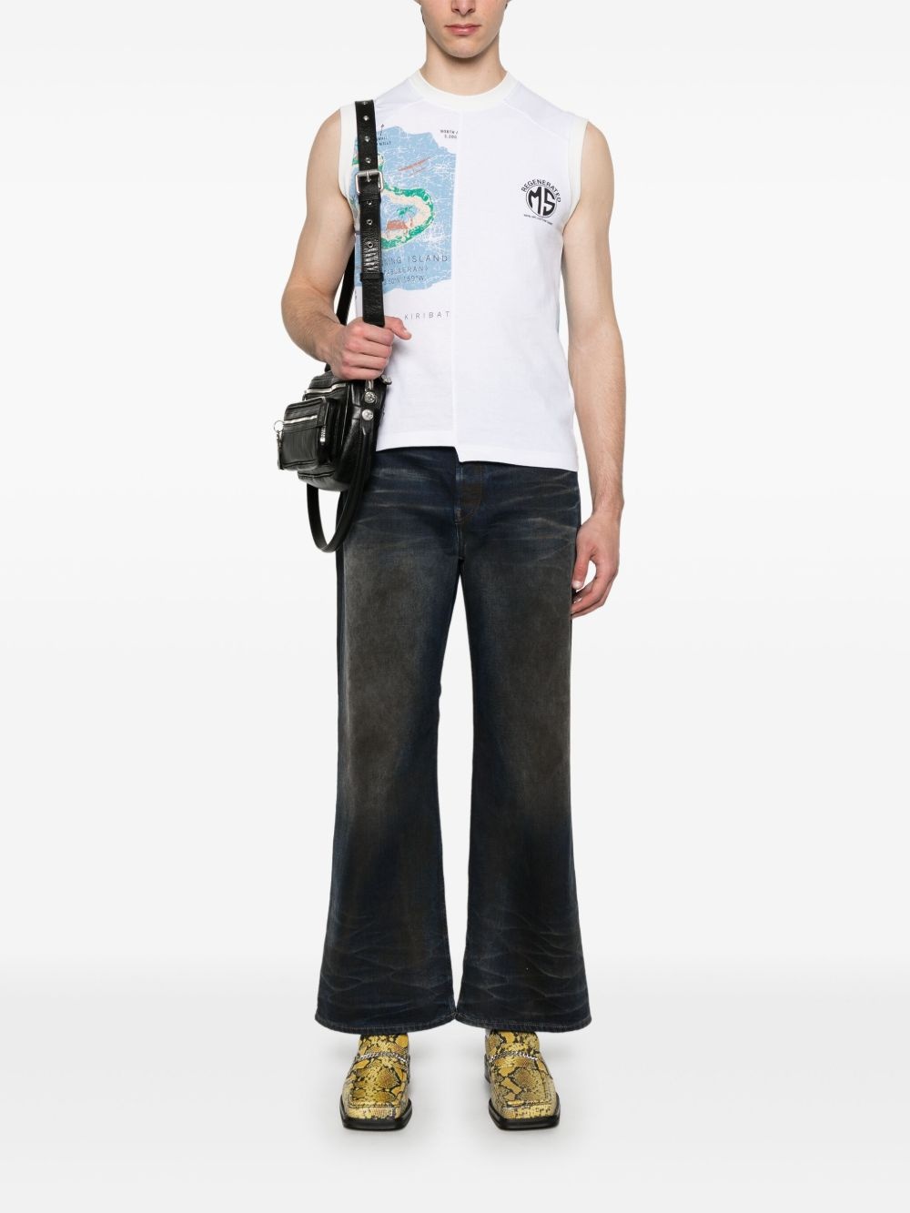 Regenerated graphic-T-shirts tank top - 2