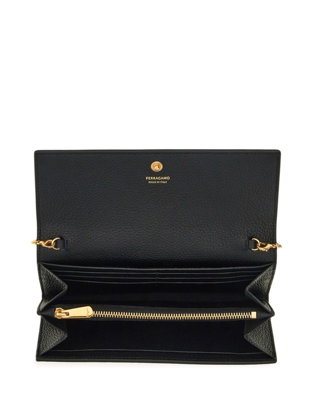 Gancini-plaque leather purse - 4
