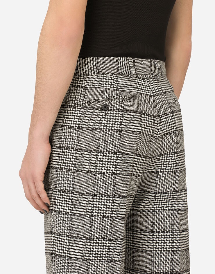 Stretch wool glen plaid pants - 5