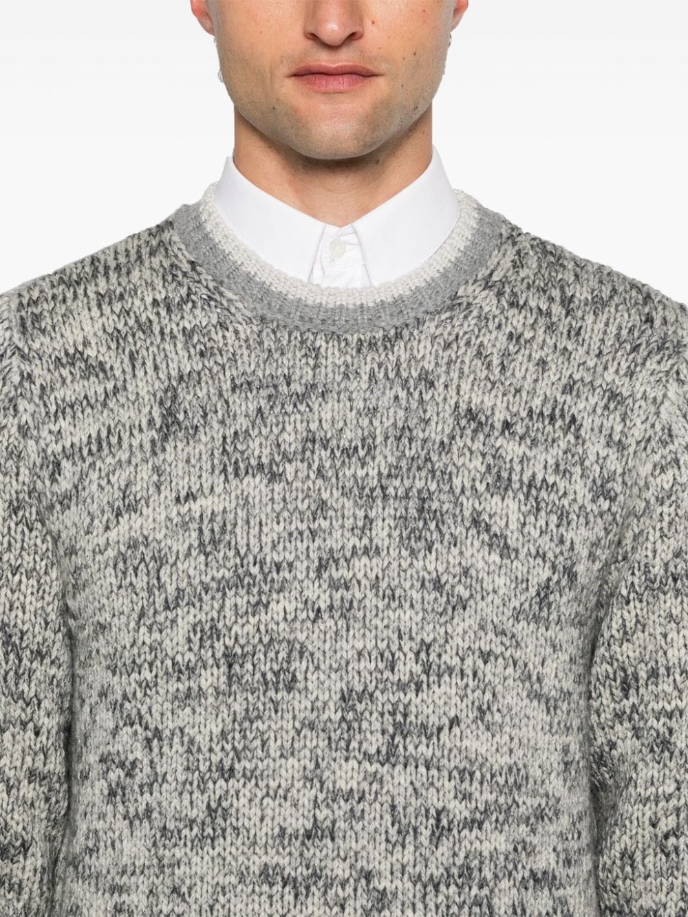 mélange-effect sweater - 5