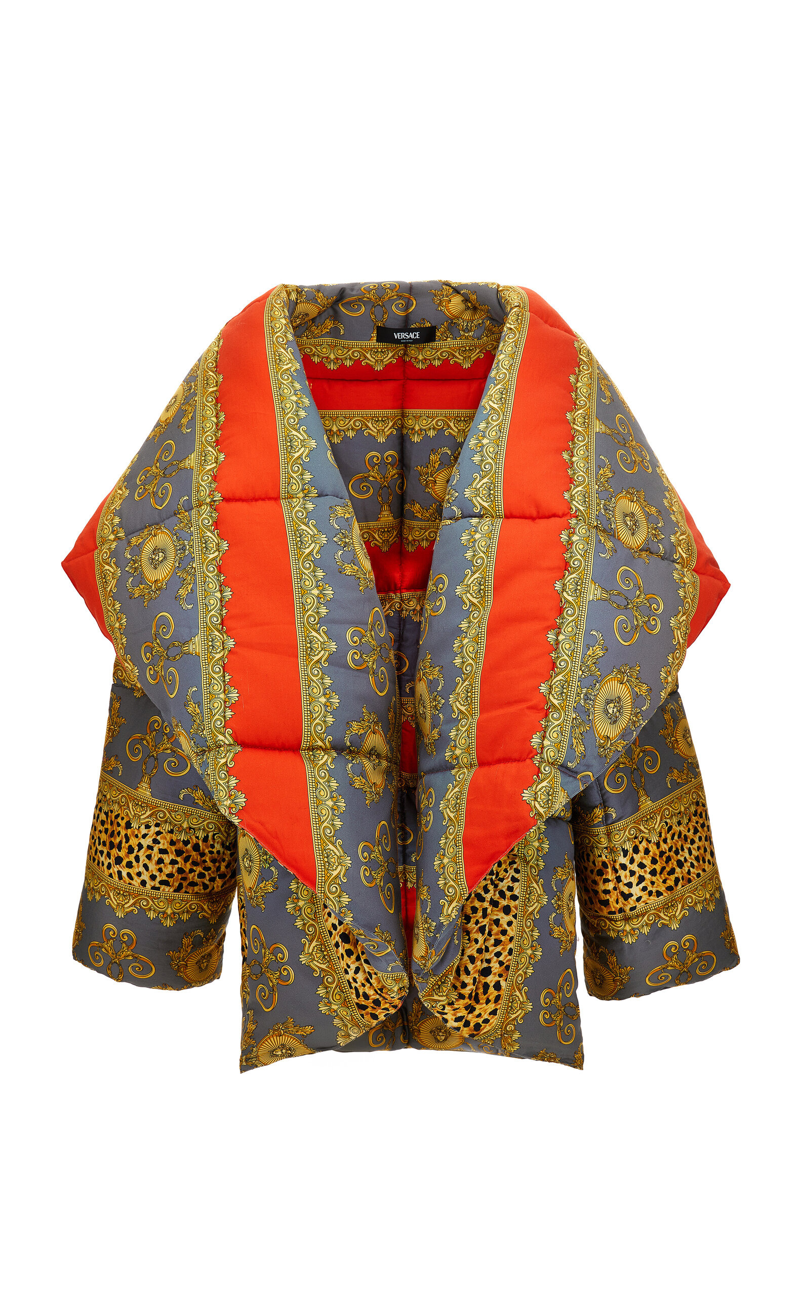 Printed Satin-Cotton Down Coat multi - 1