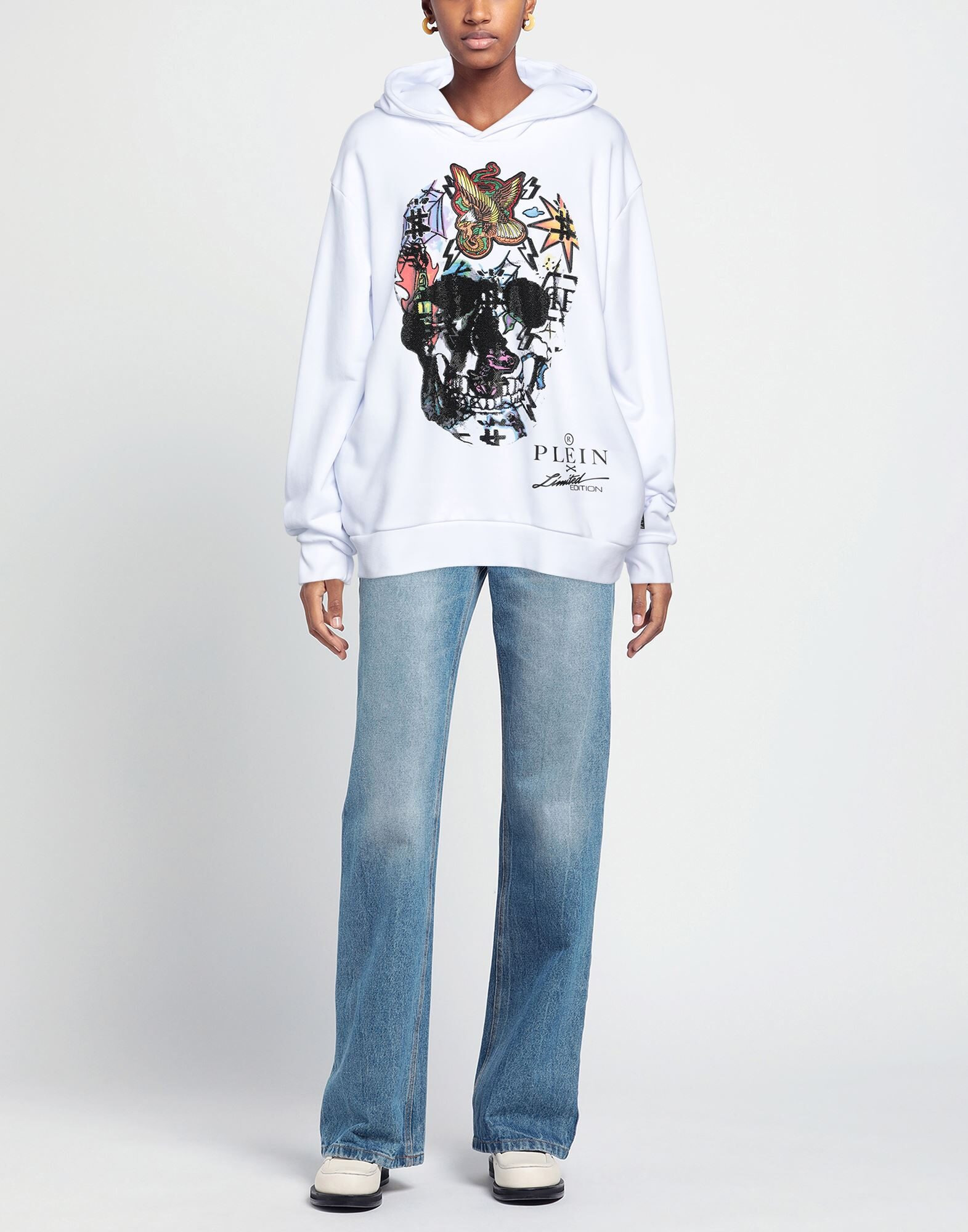 White Women's Hooded Sweatshirt - 2
