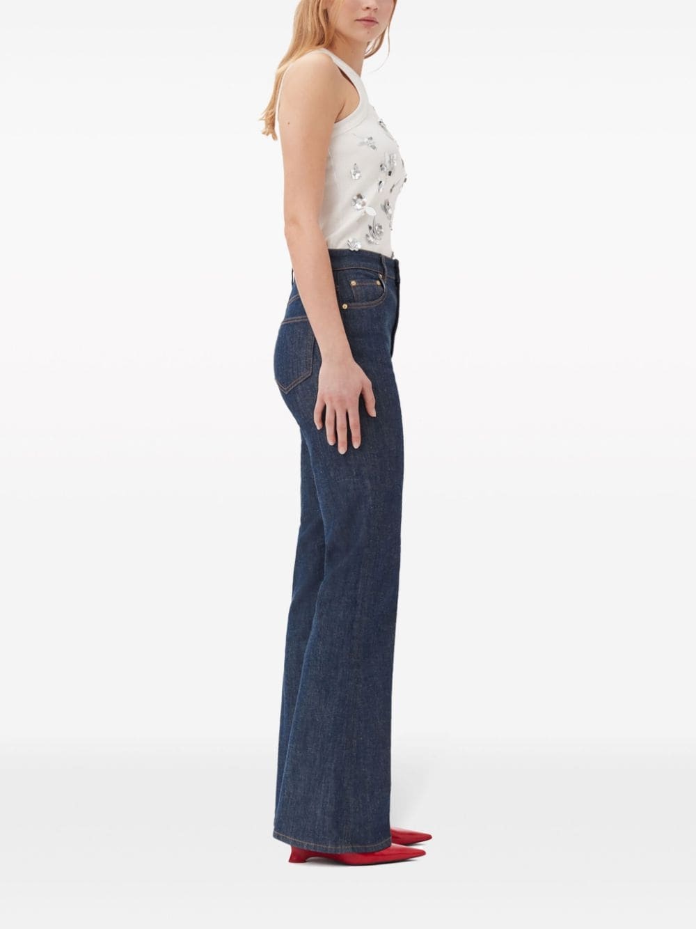 paillette-embellished tank top - 3