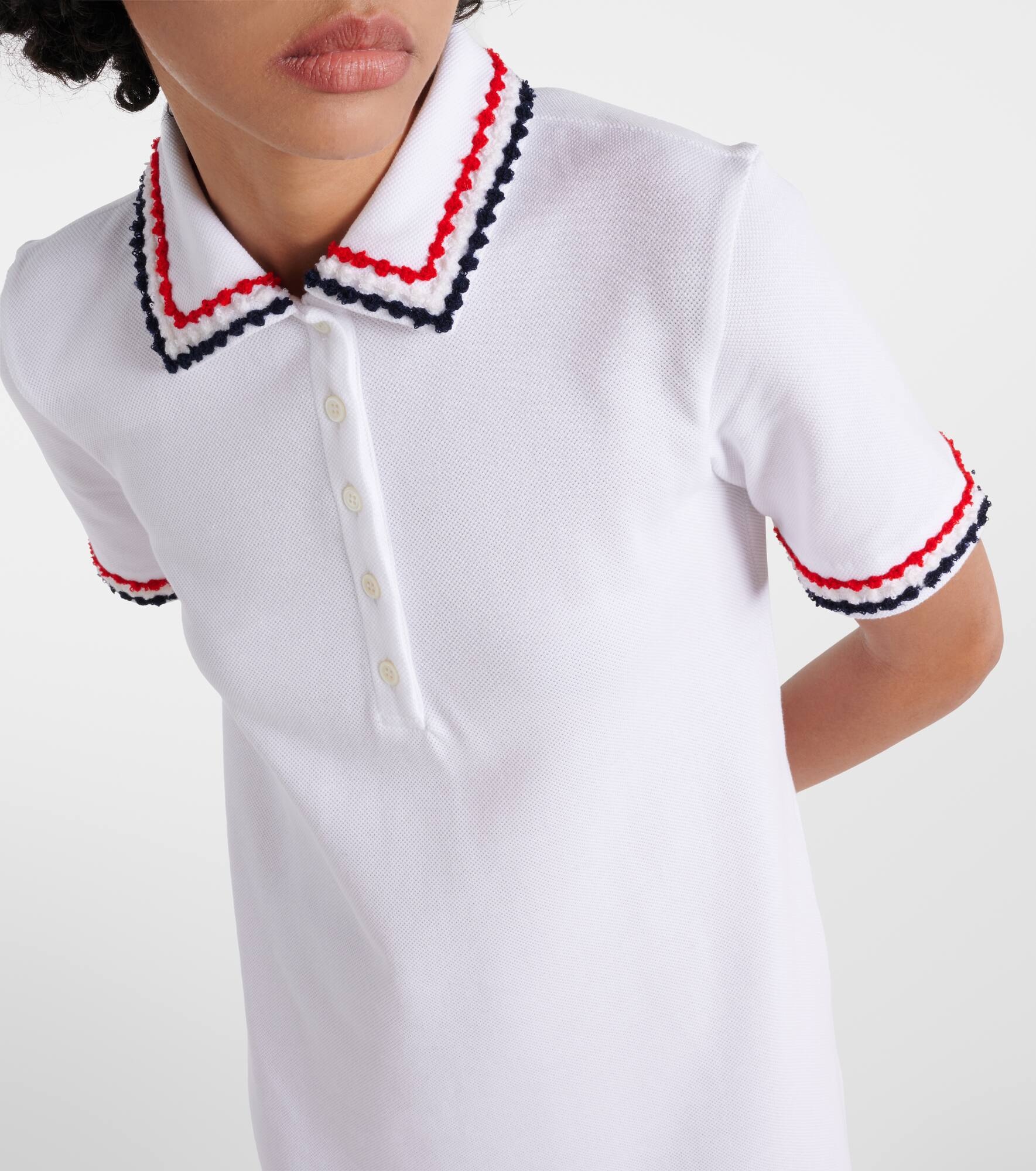 Cotton piqué midi dress - 4