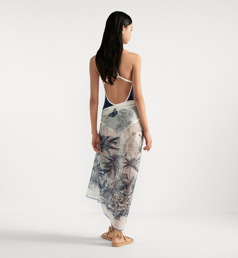 Dioriviera Toile de Jouy Palms Sarong 3