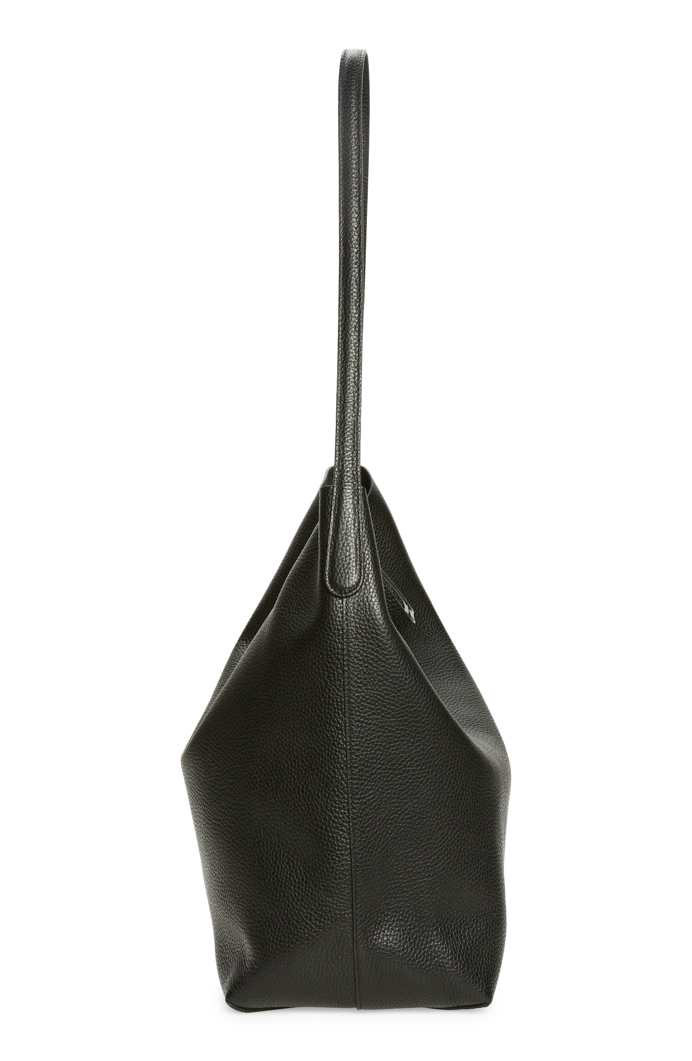 Mansur Gavriel Everyday Cabas Leather Hobo Bag in Black at Nordstrom - 5