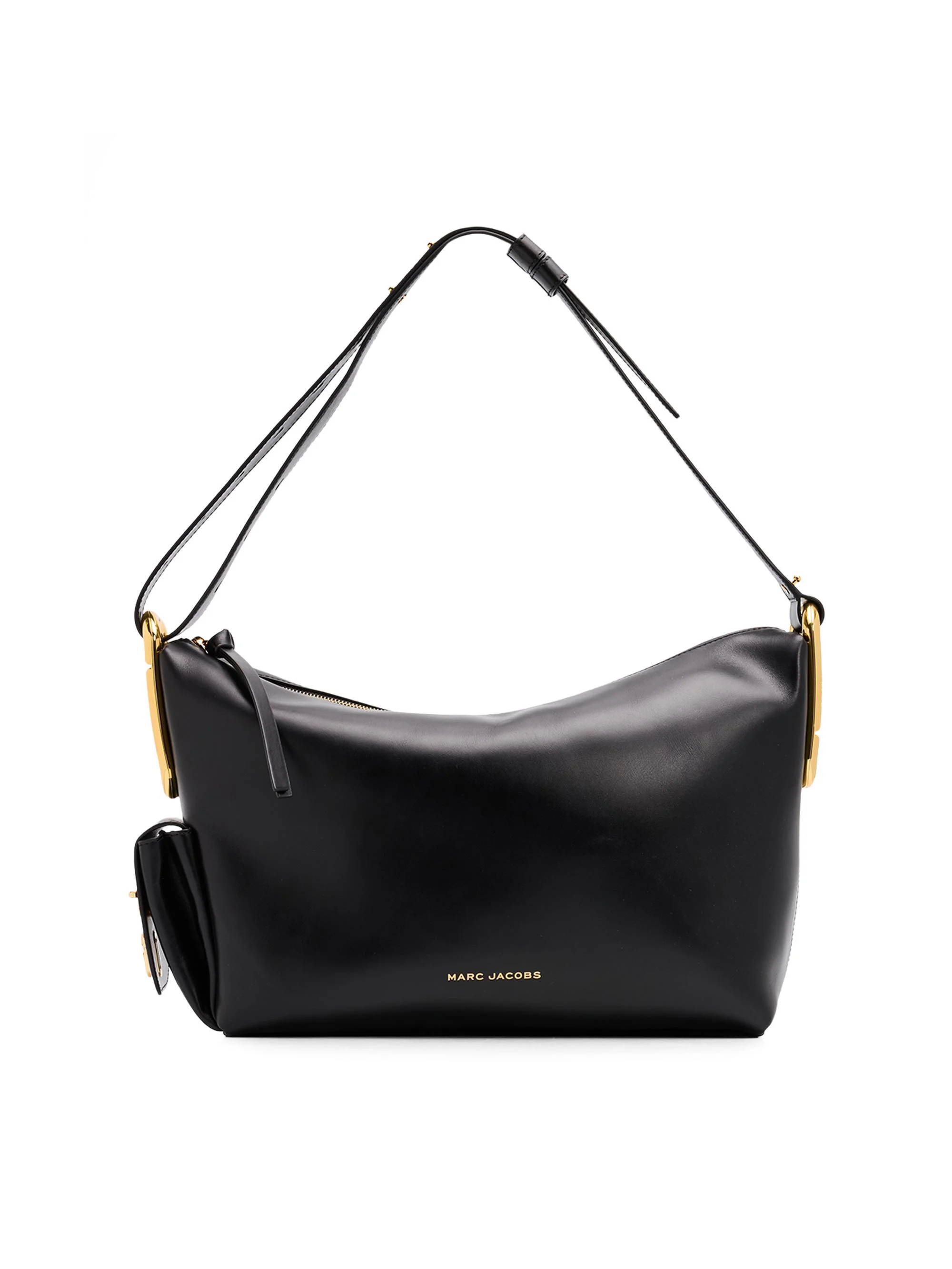 Women's Scene Large Leather Shoulder Bag - Black - 1