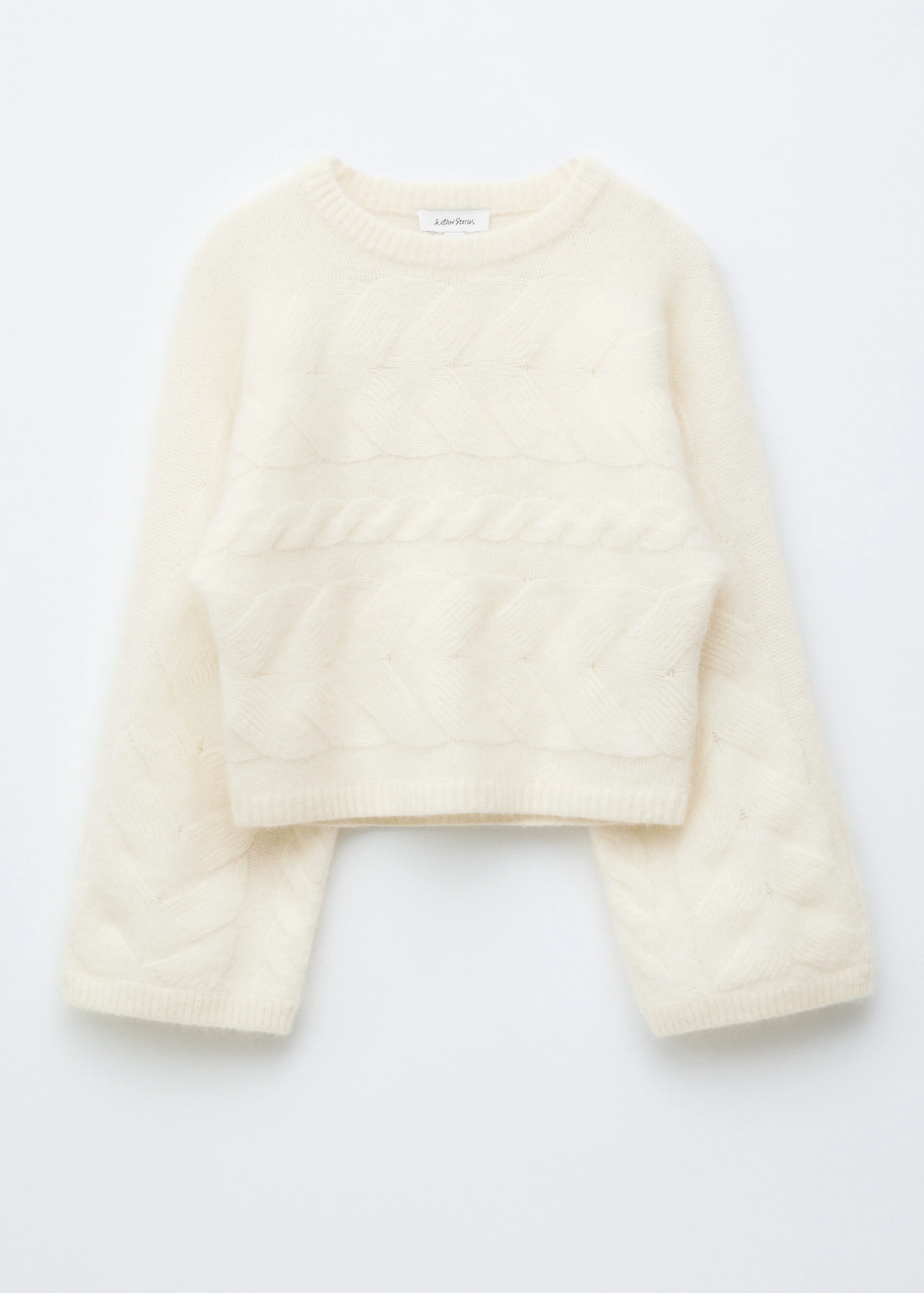 Mohair-Blend Cable-Knit Jumper - 1