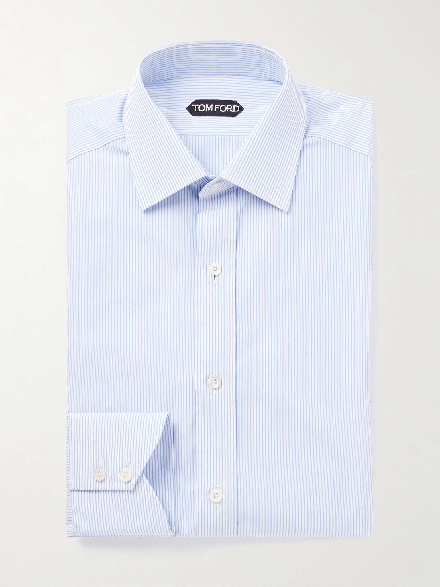 Striped Cotton-Poplin Shirt - 1