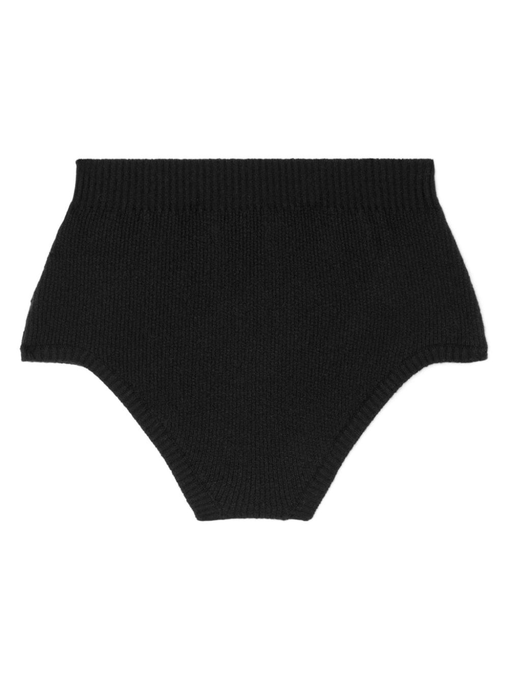 knitted high-waisted shorts - 5
