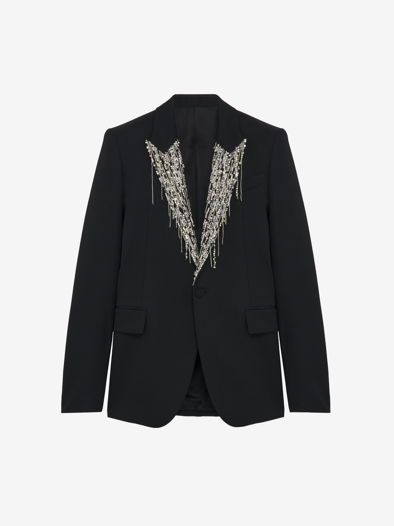 Crystal Embroidery Single-breasted Jacket 1