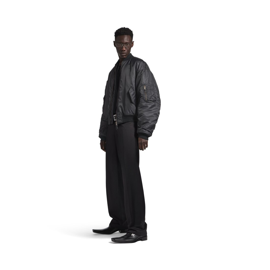 Men's Standard Bomber Jacket in Black - 2