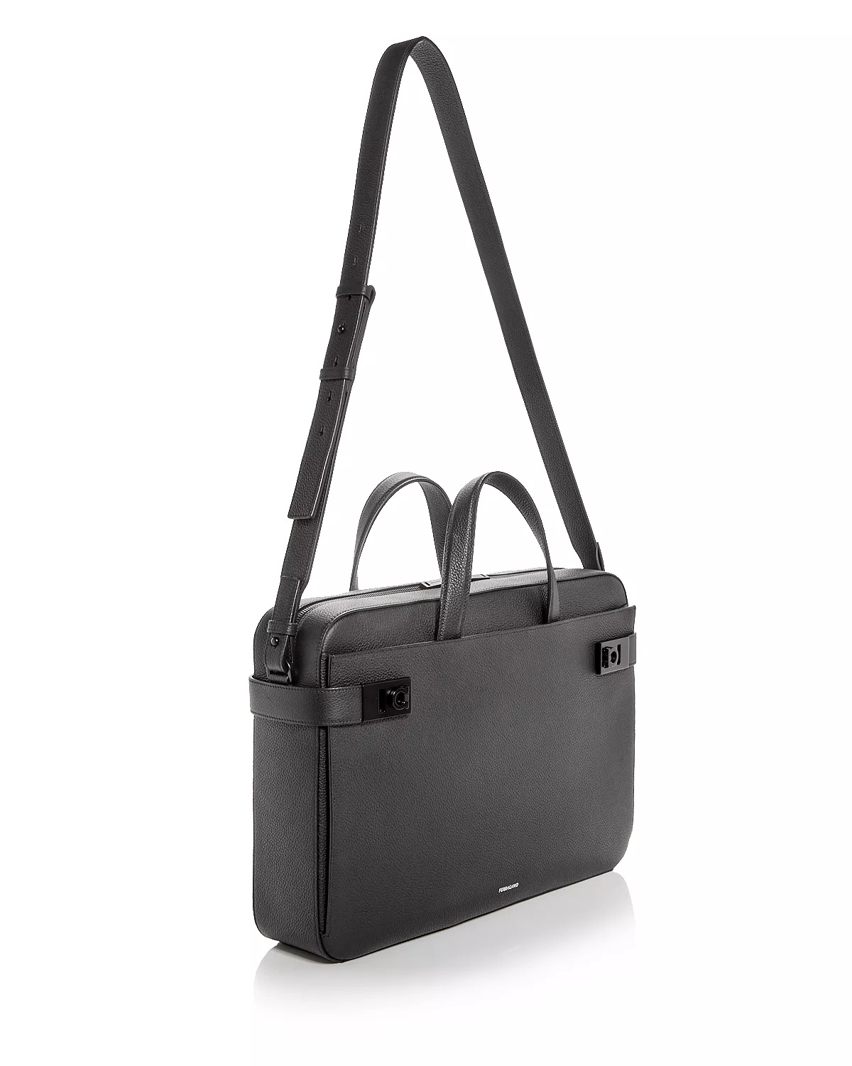 Gancini Leather Briefcase - 4