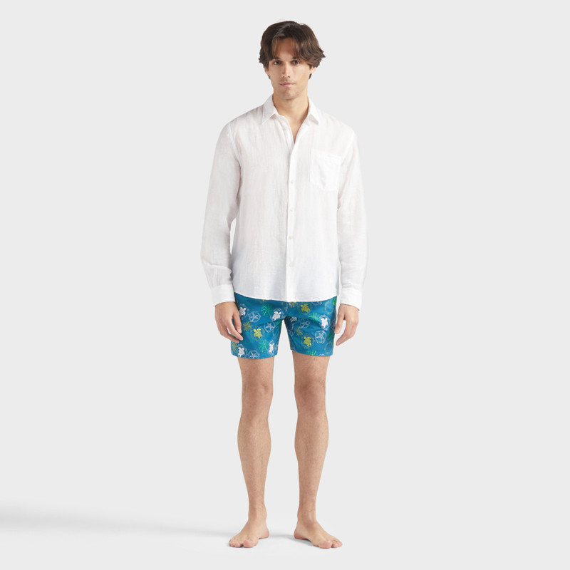 Vilebrequin Men Linen and Cotton Shirt Solid outlook