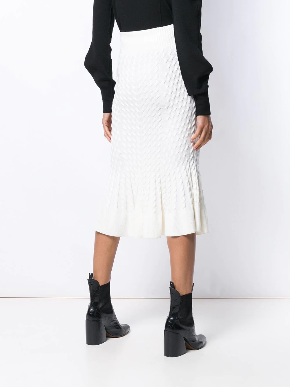 knit trumpet midi skirt - 4