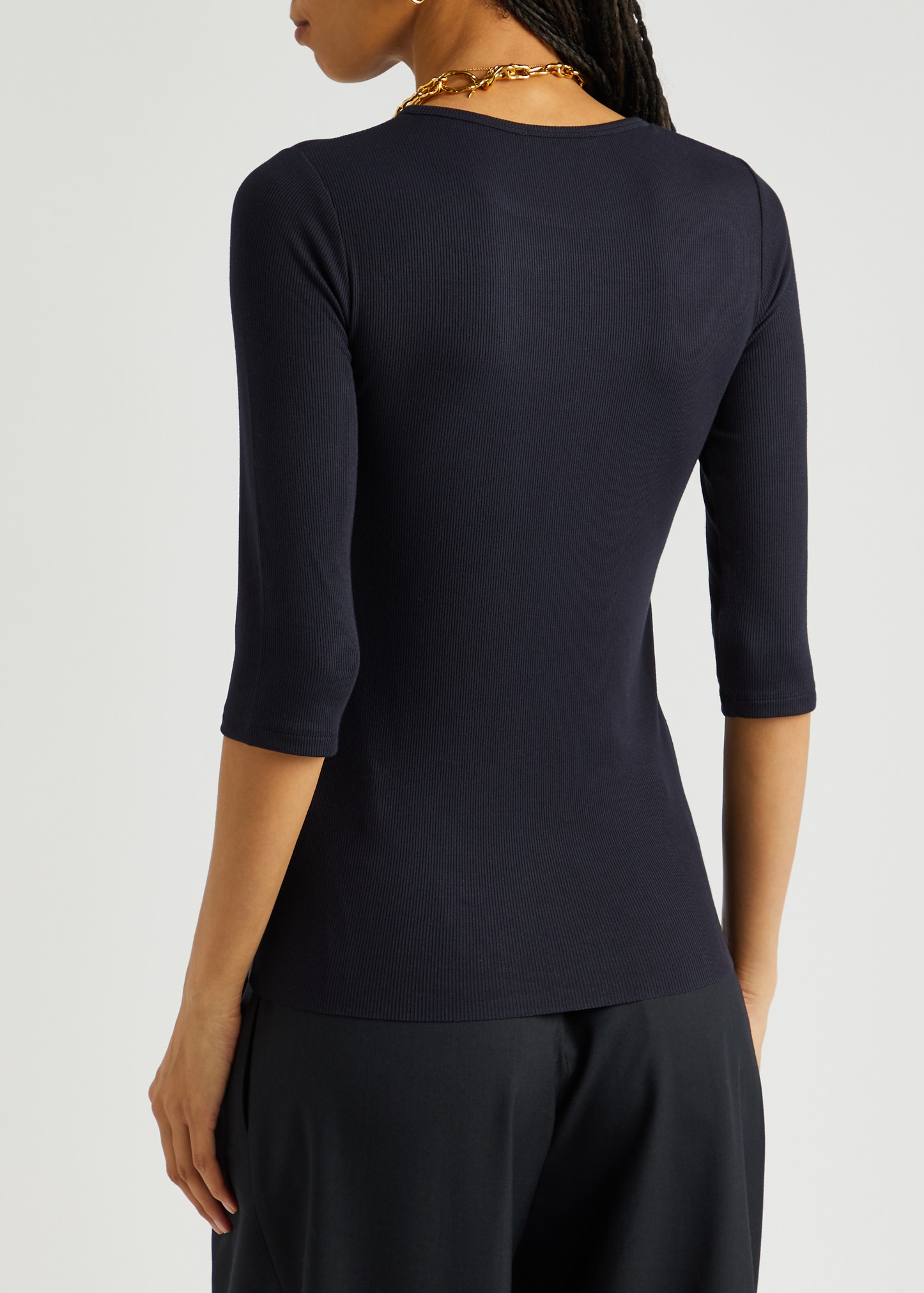 Ribbed stretch-jersey top - 3