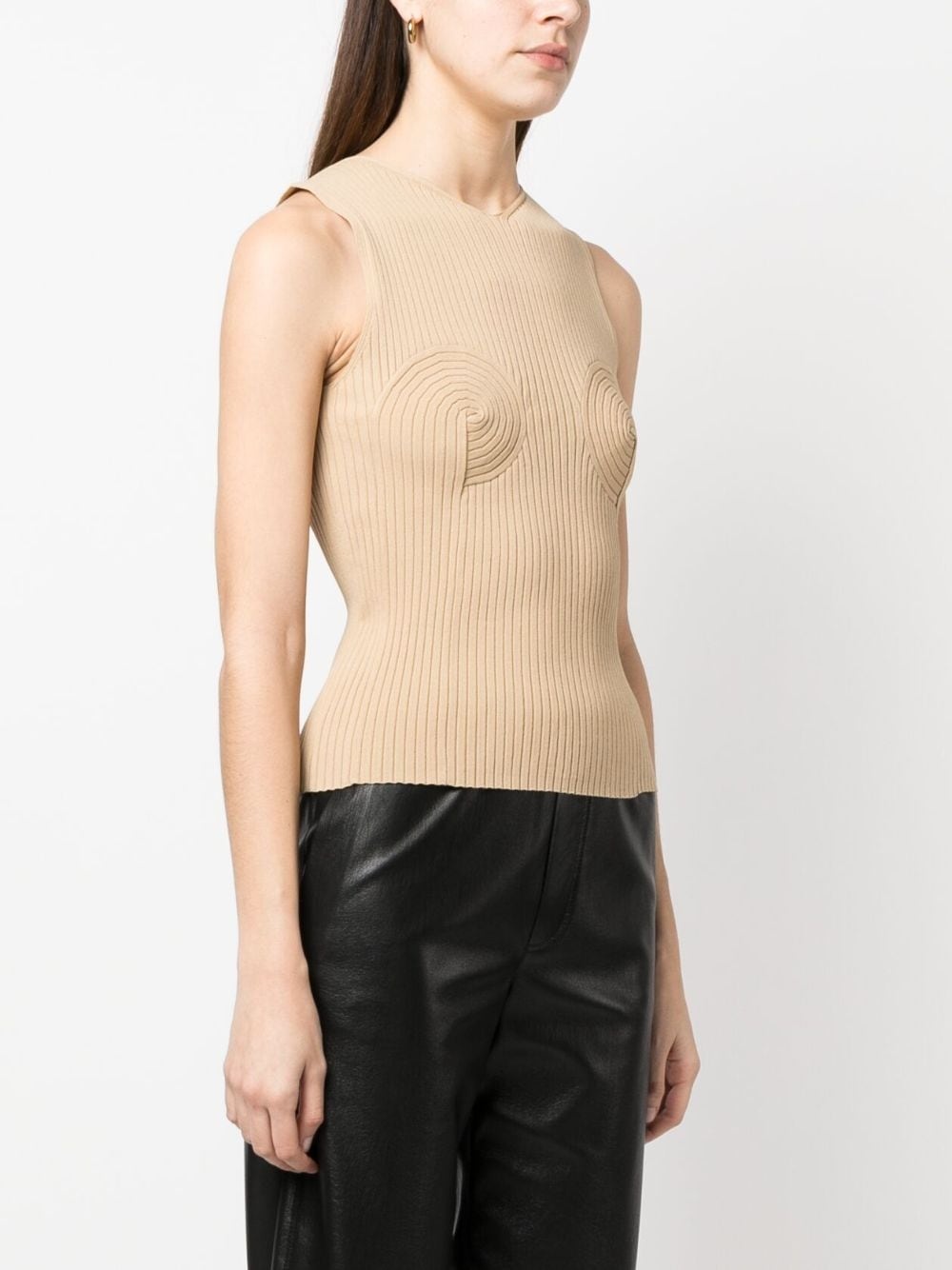 shaped-bustier knitted top - 3