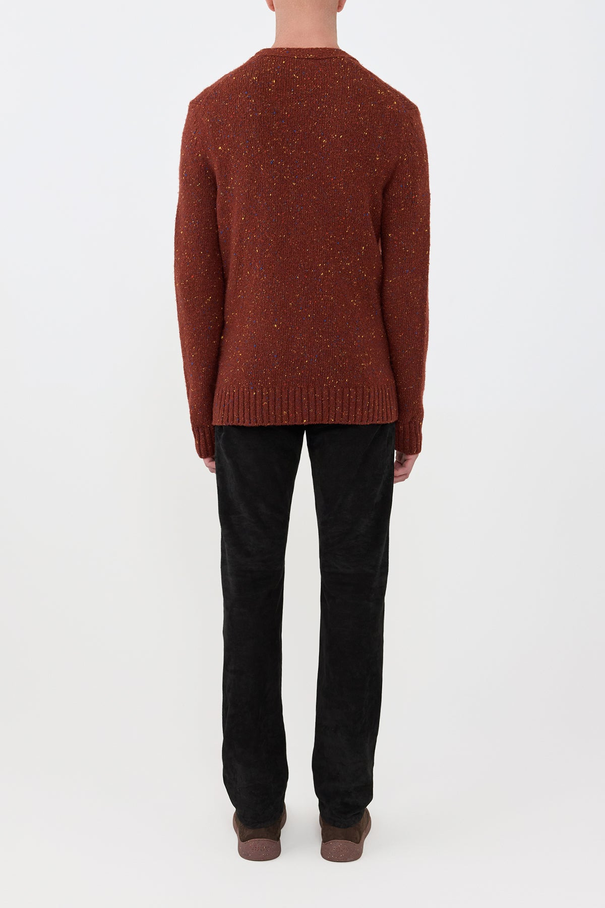 Ailis Knit Cardigan in Burnt Sienna Cashmere - 4
