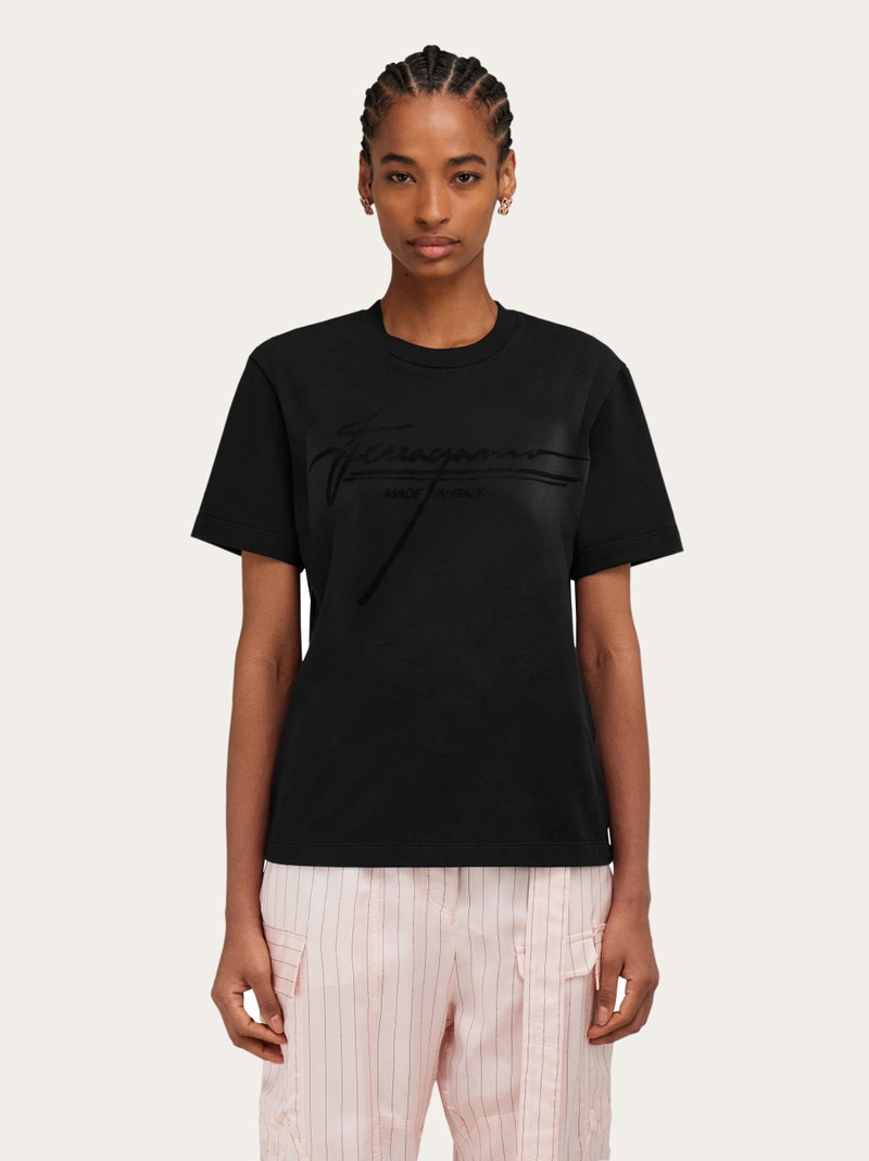 FERRAGAMO T-shirt with signature detail outlook