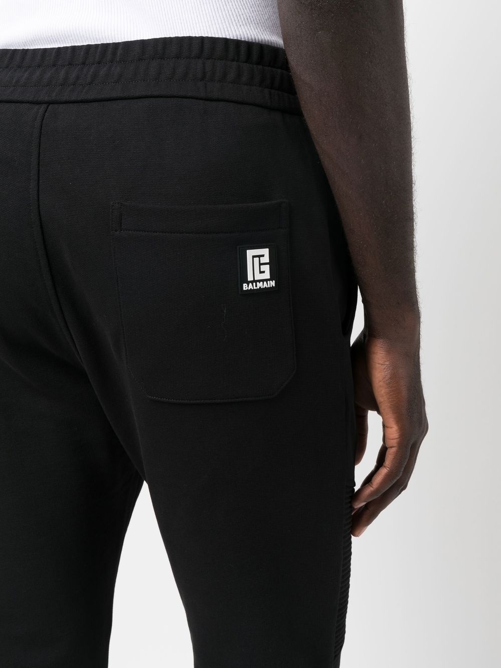 logo-patch drawstring track pants - 5