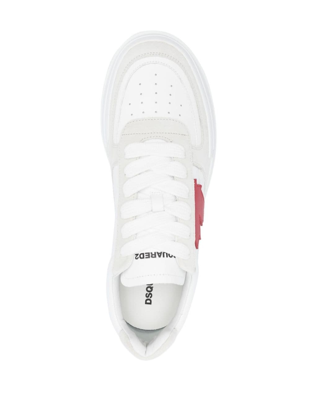 logo-patch lace-up sneakers - 4