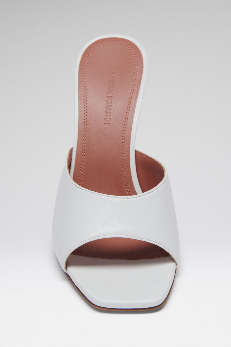 Amina Muaddi LUPITA SLIPPER WHITE NAPPA outlook
