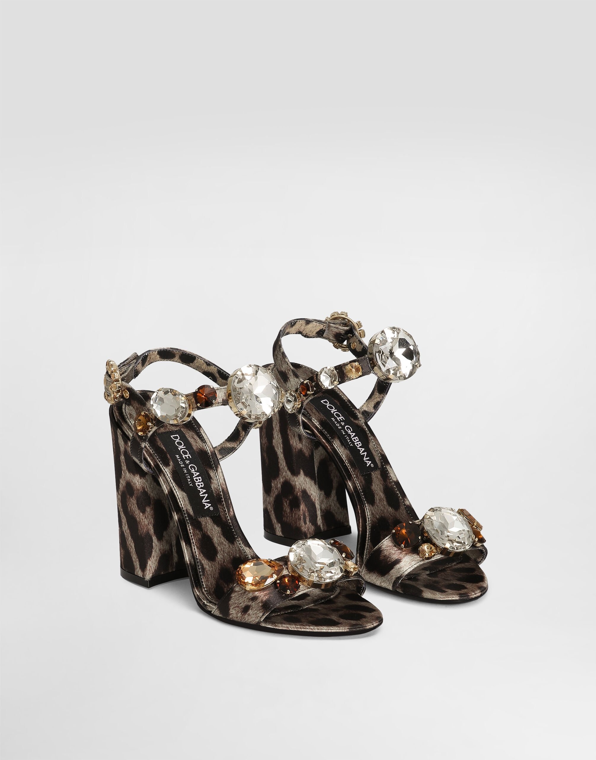 Satin sandals with gemstone embellishment - 2